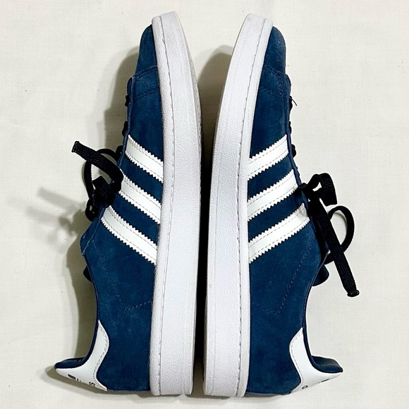 Women’s Adidas Campus Sneakers, Blue Suede and White Leather, Clean EUC - 6 US - Picture 10 of 17